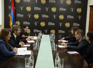 Գրիգոր Մինասյանն ընդունել է Հայաստանում ԵՄ պատվիրակության համագործակցության բաժնի ղեկավար Ֆրանկ Հեսսին