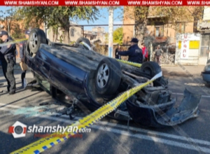 Բախումից հետո Օպելը գլխիվայր շրջվել է. կա վիրավոր. shamshyan.com