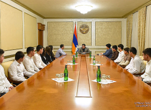 Արցախի նախագահն ընդունել է Կիոկուշին կարատեի Եվրոպայի 35-րդ առաջնությանը մասնակցած արցախցի մարզիկներին