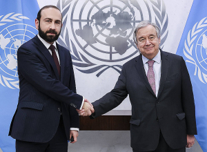 Встреча Министра иностранных дел РА Арарата Мирзояна с Генеральным секретарем ООН Антониу Гутерришем