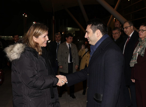 Спикер Национального собрания Франции Яэль Браун-Пиве находится в Армении