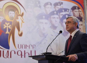 Սերժ Սարգսյանը սիրահարներին շնորհավորել է Սուրբ Սարգսի տոնի առիթով