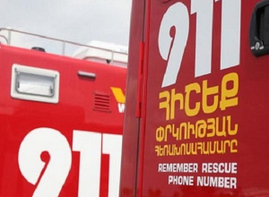 Մեղրի-Ագարակ ավտոճանապարհին այրվել է «UAZ» մակնիշի ավտոմեքենա