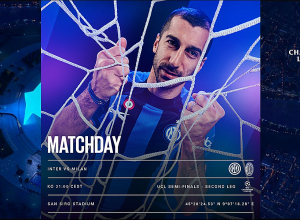 Չեմպիոնների լիգայի «Ինտեր» - «Միլան» խաղը գովազդում է Հենրիխ Մխիթարյանը