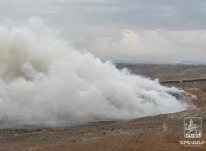 Ծխացող օջախներ են նկատվել Նուբարաշենի աղբավայրի տարածքում
