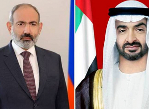 Վարչապետը հեռախոսազրույց է ունեցել Արաբական Միացյալ Էմիրությունների նախագահի հետ
