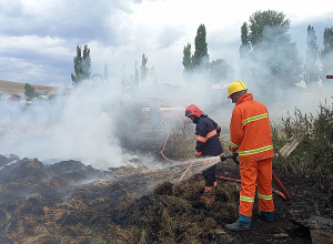Մեղրաշատ գյուղում բռնկված հրդեհից խորդանոց ու 90 հակ անասնակեր է այրվել