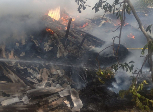 Մեղրաշեն գյուղում այրվել է  փայտե մարագ և ներսում կուտակած մոտ 500 հակ անասնակեր