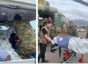 Первый вертолет, перевозивший пострадавших, уже в Сисиане