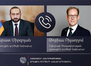 Արարատ Միրզոյանը հեռախոսազրույց է ունեցել Շվեդիայի արտաքին գործերի նախարարի հետ 