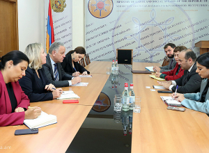 Նախարար Նարեկ Մկրտչյանն ընդունել է Հայաստանում Եվրոպական միության պատվիրակության ղեկավար, դեսպան Վասիլիս Մարագոսին