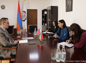  Պաշտպանը Շվեյցարիայի դեսպանին է ներկայացրել ԼՂ-ից բռնի տեղահանված անձանց իրավունքների պաշտպանությանն առնչվող մի շարք հարցեր