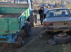 Գեղարքունիքում 46-ամյա բնակիչը գազի բալոնով փչել է տրակտորի կցորդիչի անիվը, ինչից այն պայթել է. տղամարդը զոհվել է