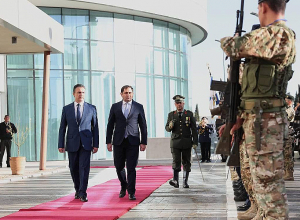 Սուրեն Պապիկյանի պաշտոնական այցը Կիպրոս մեկնարկել է դիմավորման հանդիսավոր արարողությամբ