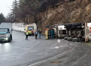 Տավուշում մի քանի տոննա հեղուկ գազ տեղափոխող Iveco-ն կողաշրջվել է․ վարորդը մահացել է