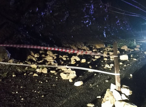 Ծովագյուղ-Դիլիջան ավտոճանապարհի 2-րդ կմ-ին տեղի է ունեցել քարաթափում