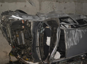 Երևանի Սիլիկյան թաղամասի կամրջից մեքենան վայր է ընկել