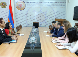 Հնդկաստանի դեսպանի հետ քննարկվել է աշխատանքի իրավունքի իրազեկման, զբաղվածության և մարդկային կապիտալի զարգացման հարցեր