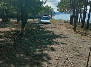 Ծովագյուղ-Շորժա ավտոճանապարհին՝ ափամերձ հատվածում, ավտոմեքենան արգելափակվել է ավազների մեջ