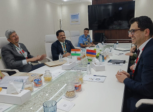 Ռազմարդյունաբերության կոմիտեի նախագահը Հնդկաստանում հանդիպել է հնդիկ գործընկերոջ՝ Պաշտպանական հետազոտությունների և զարգացման կազմակերպության ղեկավարի հետ