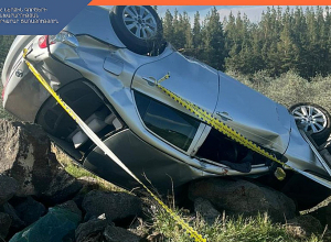Ավտոմեքենան դուրս է եկել ճանապարհի երթևեկելի հատվածից և շրջվել