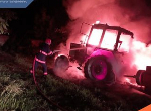Օձուն գյուղում տրակտոր է այրվել