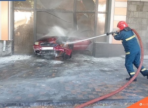 Հերացու փողոցում տեղի է ունեցել ՃՏՊ՝ հրդեհի բռնկմամբ