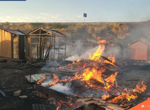 Այրվել են 7 փայտե կրպակ՝ ամբողջությամբ, 8-ը՝ մասնակի, ինչպես նաև մոտ 1000 քմ խոտածածկույթ։