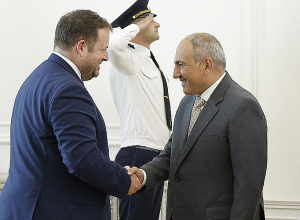 Վարչապետ Փաշինյանն ընդունել է ՄԹ պետնախարար Սթիվեն Դաութիին