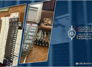 Մեքենայում հայտնաբերել են մեծ քանակի անակցիզ օղի ու ծխախոտ, նաև ճայթռուկներ