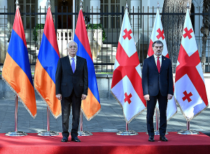 Վահագն Խաչատուրյանի դիմավորման արարողությունը Վրաստանի նախագահի նստավայրում