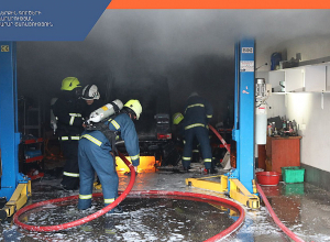 Հրդեհ ավտոտեխսպասարկման կետում