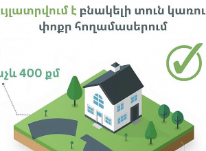 400 քառակուսի մետրից փոքր հողամասերում բնակելի տուն կառուցելու սահմանափակումը հանվել է