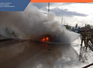 Նալբանդյան գյուղում տեղի է ունեցել ՃՏՊ՝ հրդեհի բռնկմամբ․ ՆԳՆ