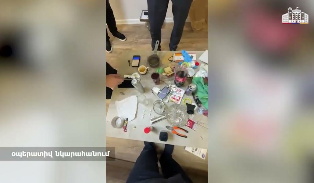 Քրեական ոստիկանները բացահայտել են մեթամֆետամինի պատրաստման դեպք (տեսանյութ)
