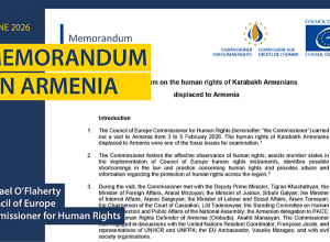 Commissioner calls for sustained support and long-term integration measures for Karabakh Armenians displaced to Armenia