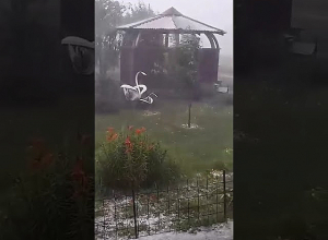 Ուժեղ կարկուտ Շիրակի մարզի գյուղ Լանջիկում