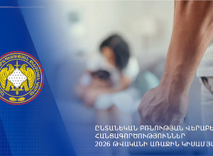 2026-ի 1-ին կիսամյակի ընթացքում ընտանեկան բռնության դեպքերի վերաբերյալ քննվել է 1.794 քրեական վարույթ